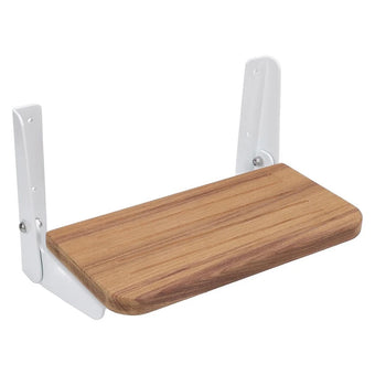 compare product Teak Wood Folding Step Board Footrest for Boat Helm with Aluminum Support