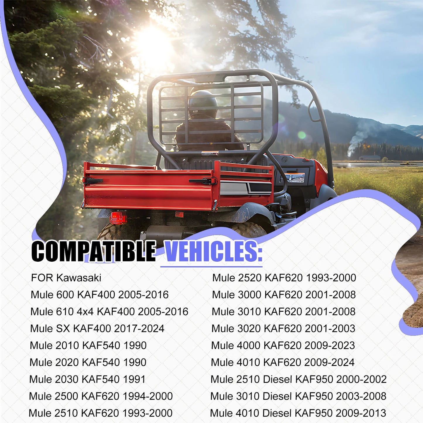 Lower Ball Joints Set of 2 for Kawasaki KAF950 Mule 2510/3010/4010