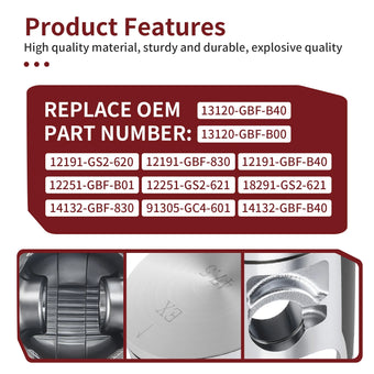 compare product Top End Rebuild Piston Gasket Ring Kit 47.5mm for Honda CR85R/CR85RB 2003-2007