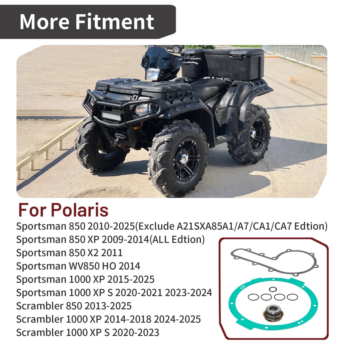 Water Pump Repair & Seal Gasket Kit for Polaris Scrambler 850 (2013-2025)