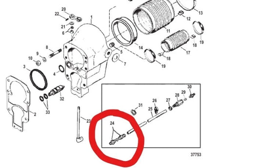 MerCruiser Alpha Gen 2 Speedo Coupling Connector for 22-815956A1