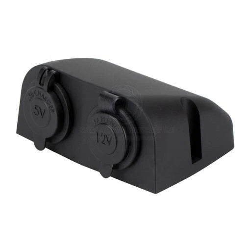 12/24V USB Charger Combo with Power Socket for Boat/Caravan/4WD