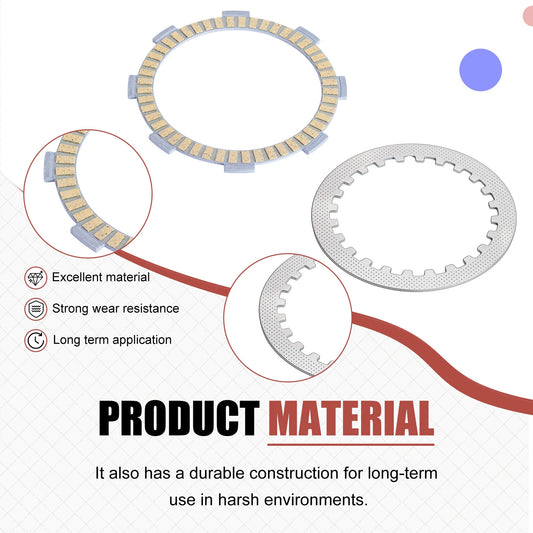 Clutch Friction Plates Gasket Kit for Honda CR80R/CR85R (Heavy Duty)