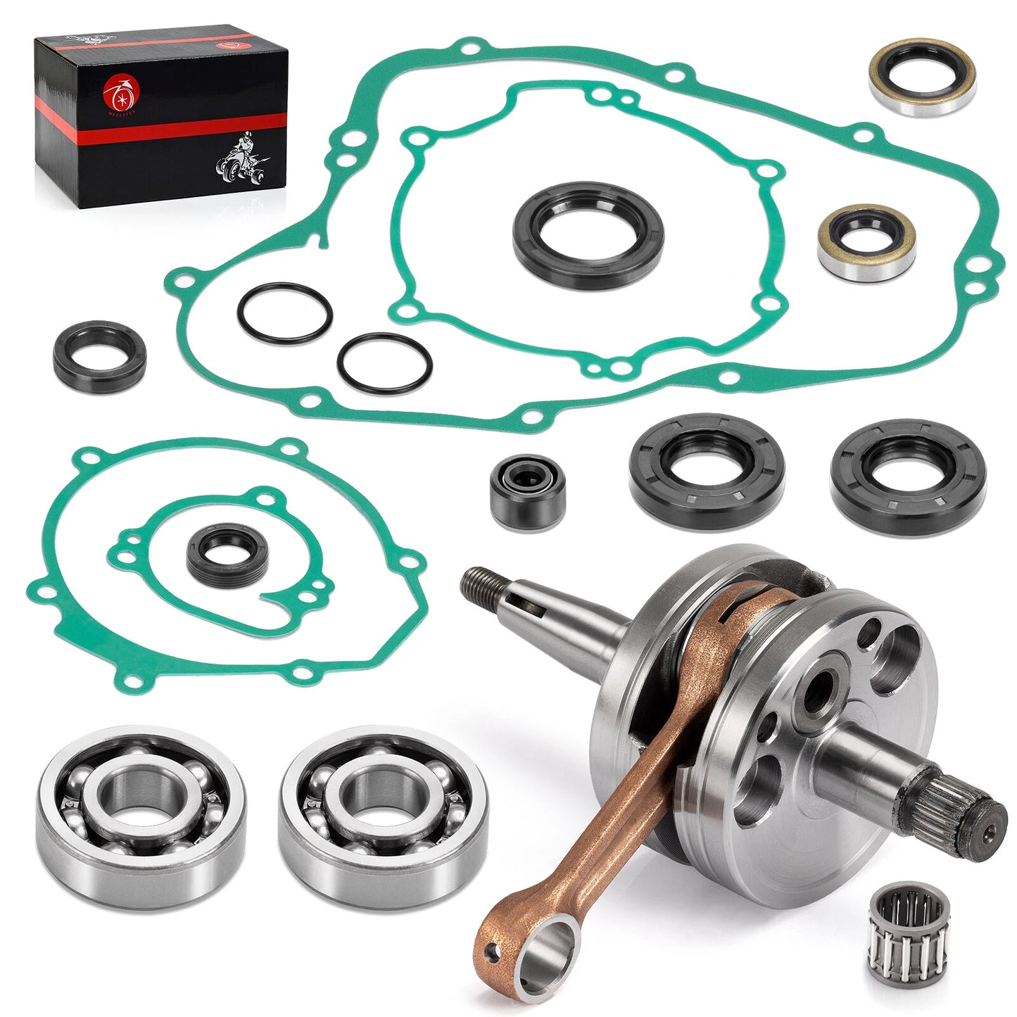 Engine Rebuild Kit, Crankshaft, Bearings, Gaskets for Kawasaki KX80/KX85/KX100