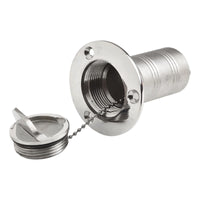 Polished Keyless Fuel Tank Cap in Stainless Steel for Boats 12 Inches