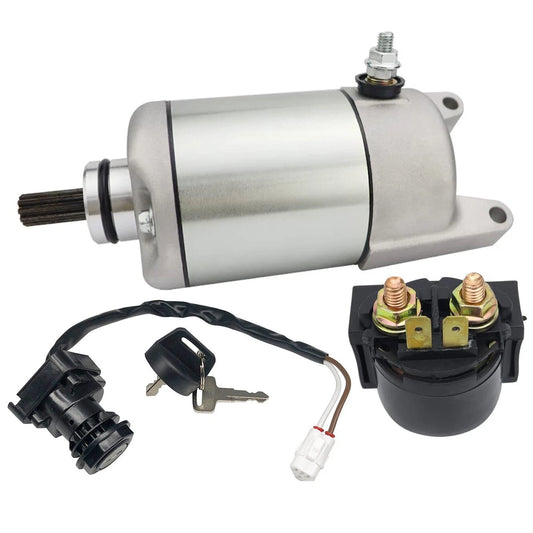 Starter for Kawasaki Prairie 400 KVF400 1999-2002 with Relay & Key Switch