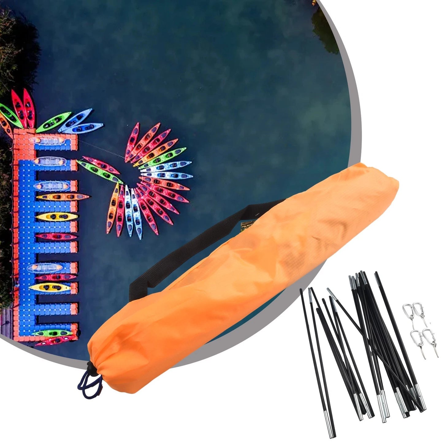 UV Protective Sun Shade for Inflatable Boat, Coated PVC Material