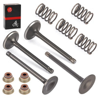 Intake & Exhaust Valve w/ Seals for EZGO Gas 4-Stroke 295/350cc (96-Up)