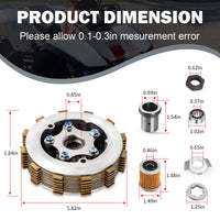 Heavy Duty Clutch Assembly & Gasket for Yamaha Warrior 350 YFM350 87-04