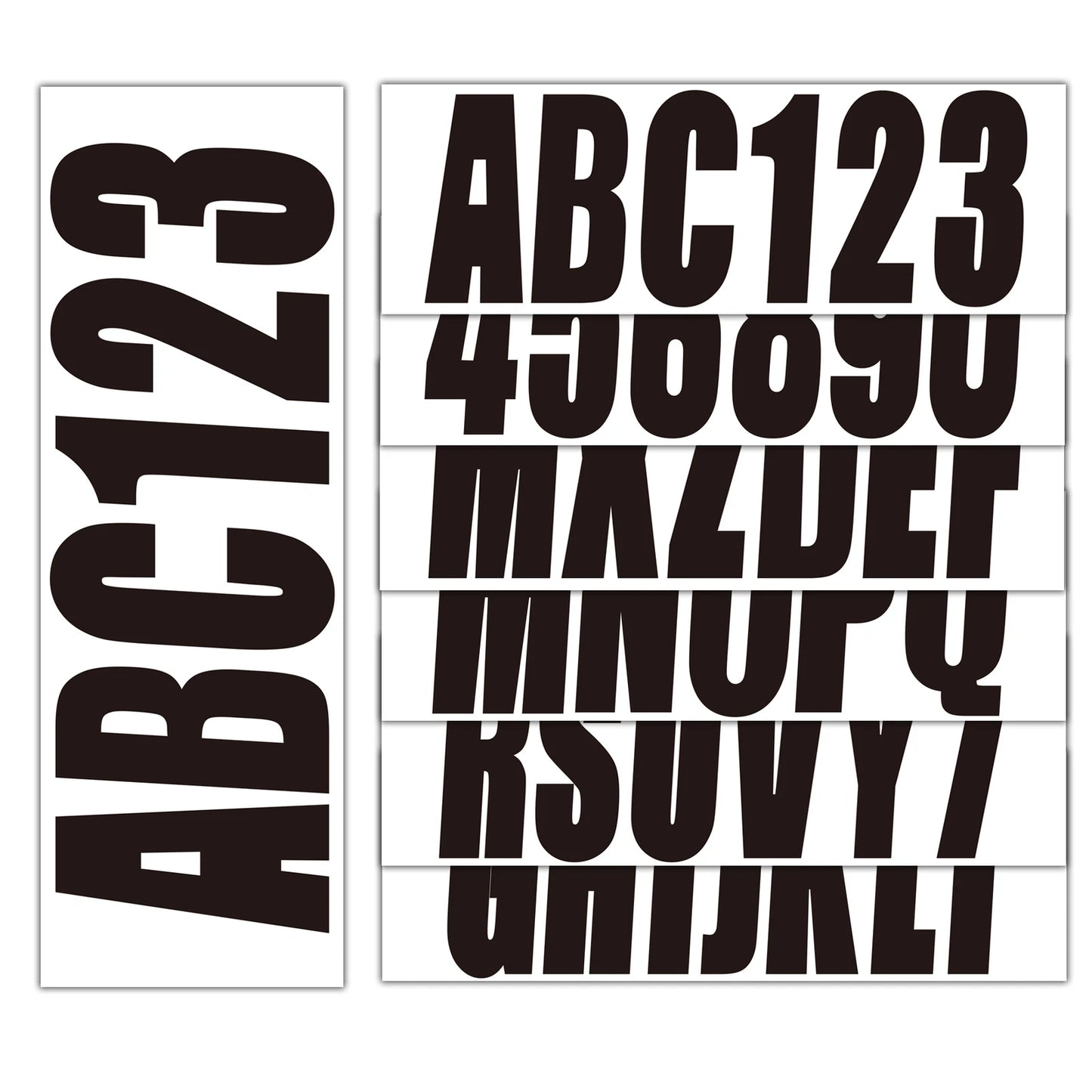 Custom Boat Registration Numbers Decals A-Z & 0-9 for All Boats