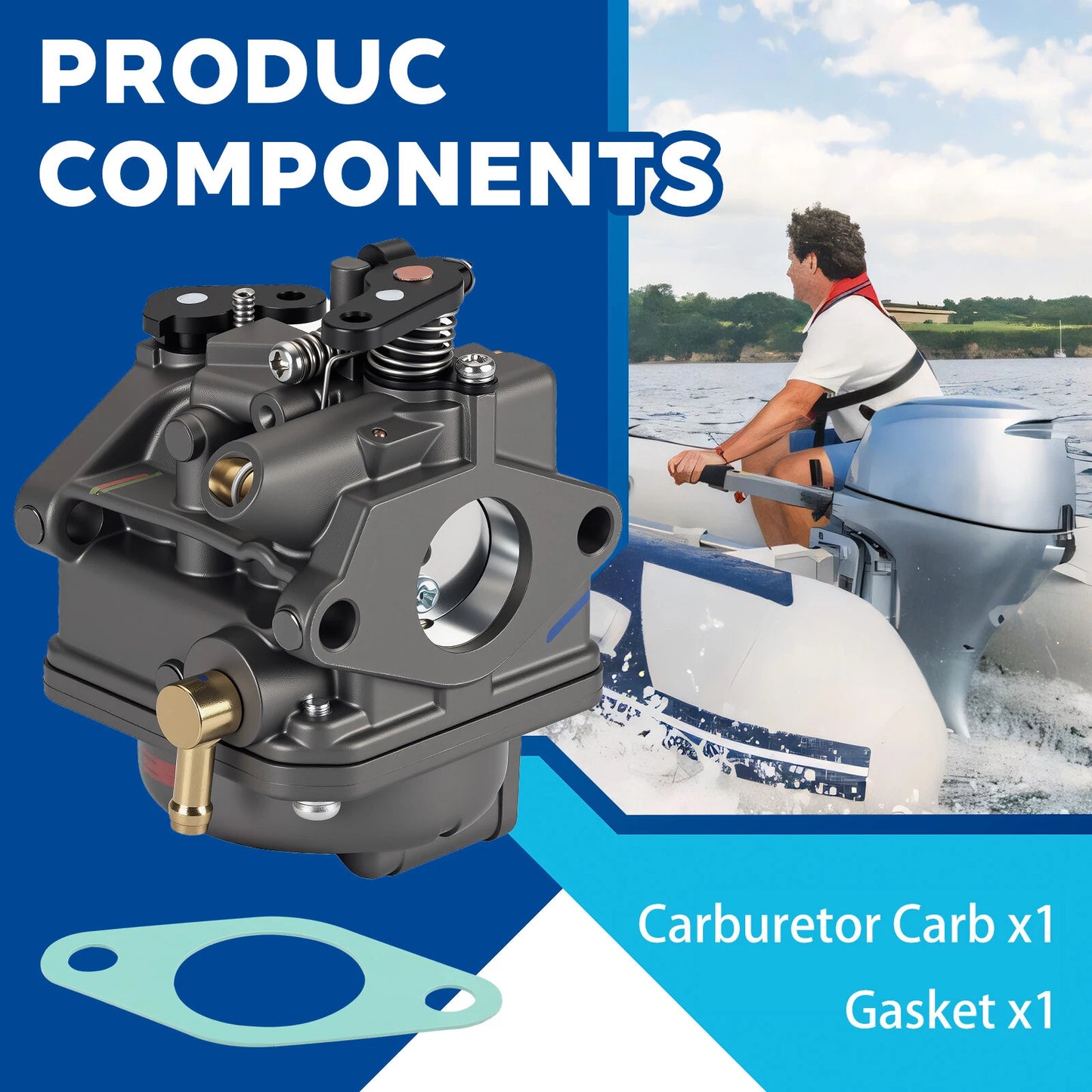 Carburetor for Honda Outboard BF100/BF75 7.5/10HP