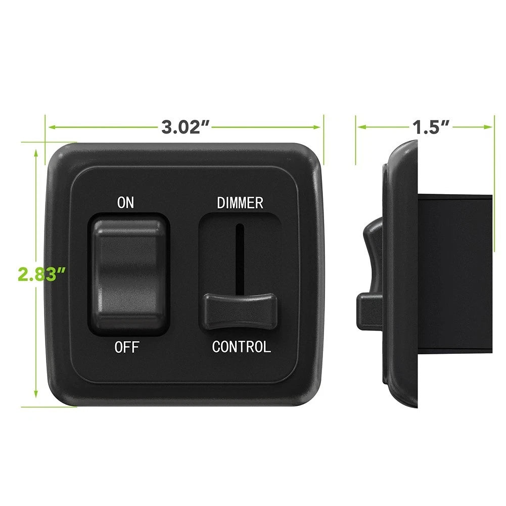 12V DC Toggle Switch with Dimmer for RV/Auto/Marine Lighting Devices