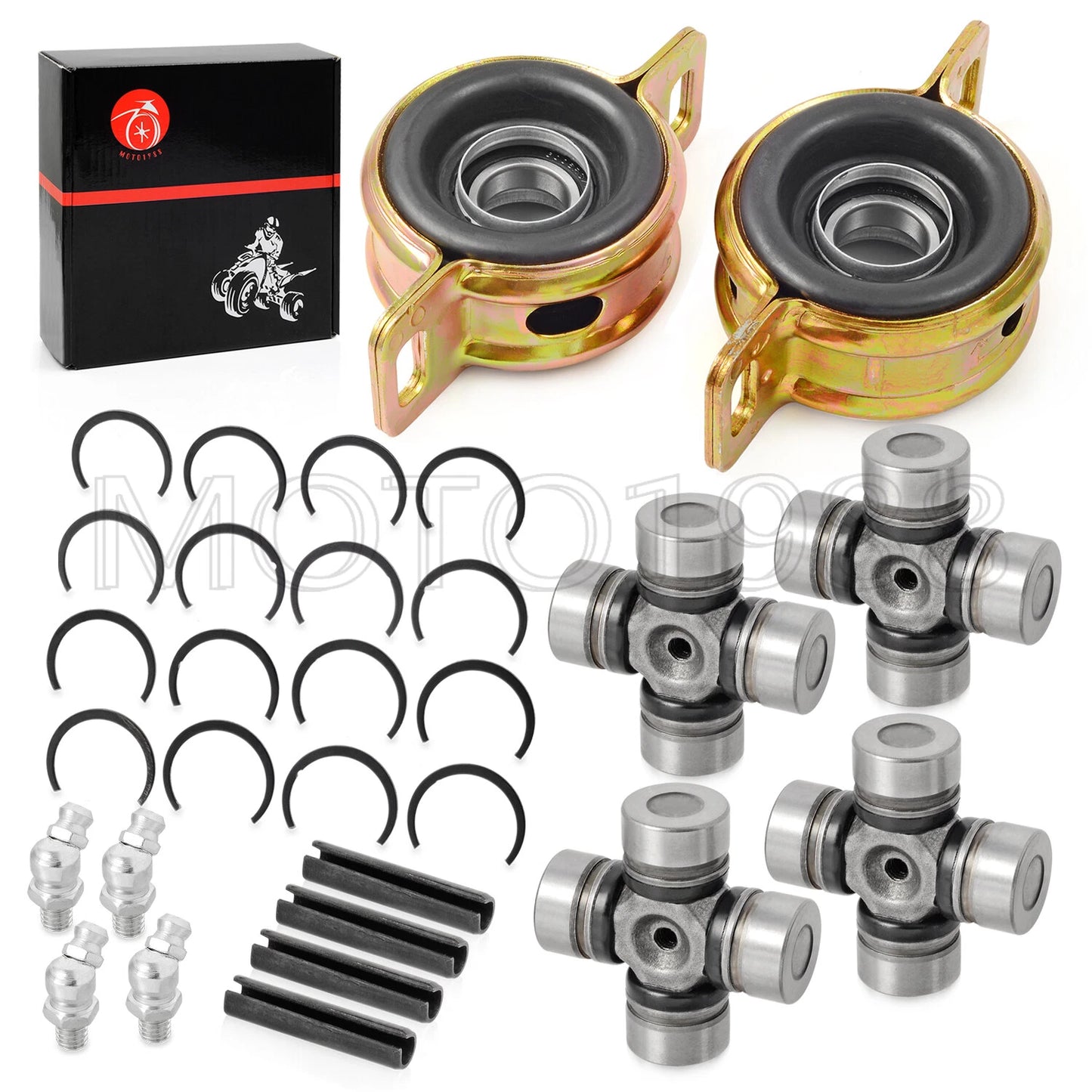 Front Rear Prop Shaft Bearing & U-Joint for Polaris General 4 XP 1000 (2021)