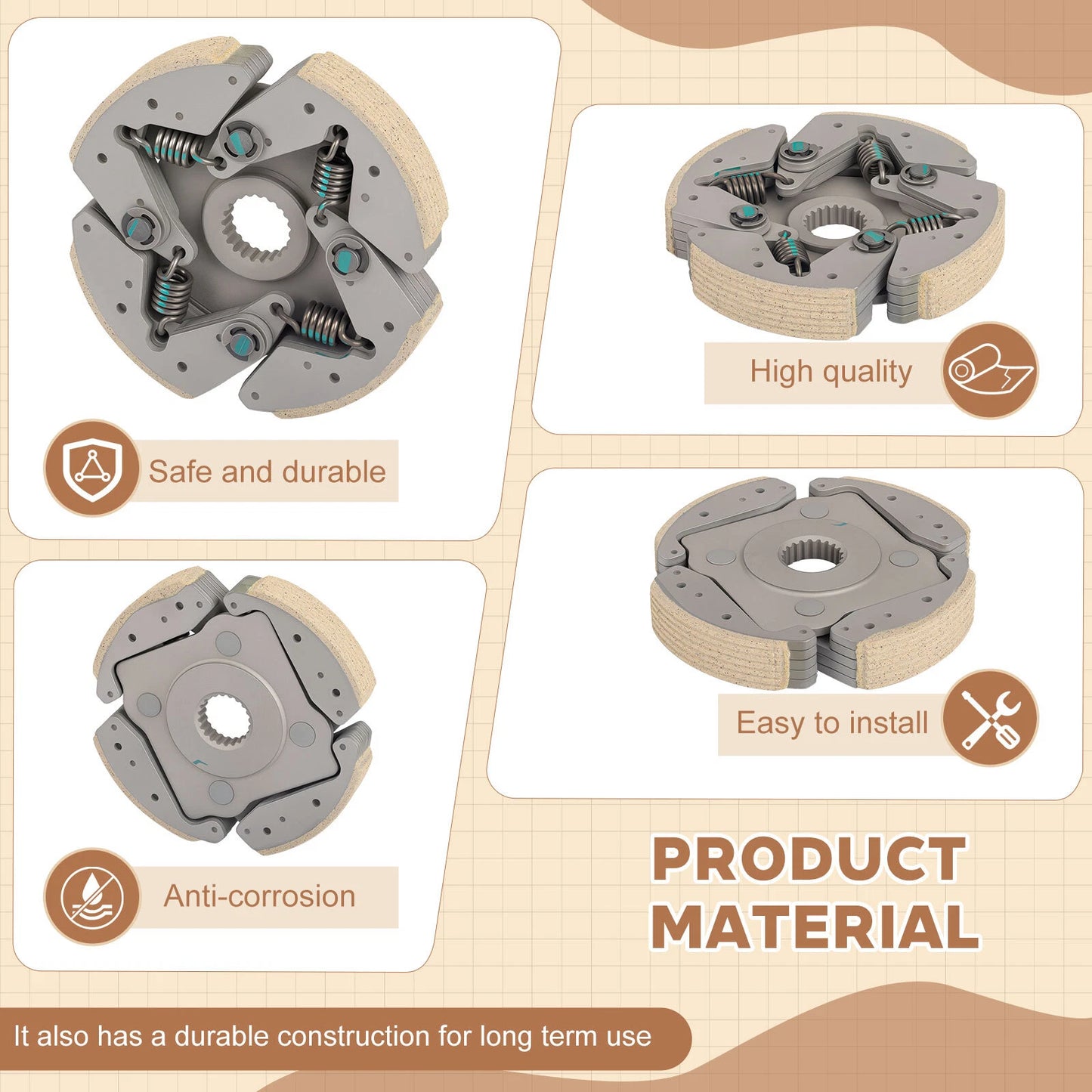 Wet Clutch Centrifugal Carrier for Kawasaki Bayou 300 KLF300 A/B/C 86-04 4X4