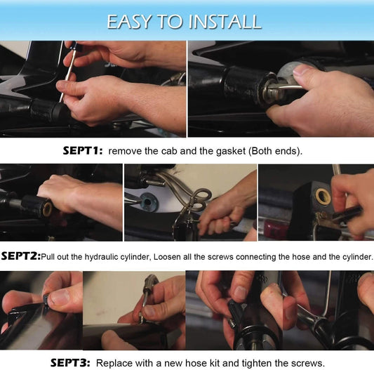 Trim Ram Hydraulic Cylinder Hose Kit for Mercruiser Alpha One Gen II