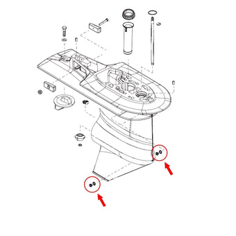 compare product Lower Drain Plugs for Mercury/Mercruiser Bravo/Alpha1 Gen2