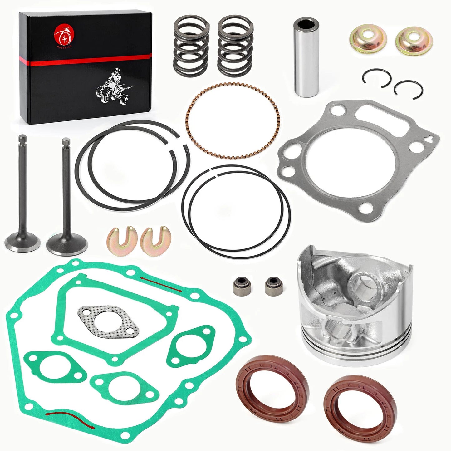 Engine Top End Rebuild Kit STD Piston Valve Gasket for YAMAHA YDRA Golf Cart
