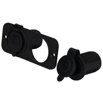 compare product Flush Mount Dual Power Socket 12/24V 20A for Boat/Car/Caravan/4WD Black