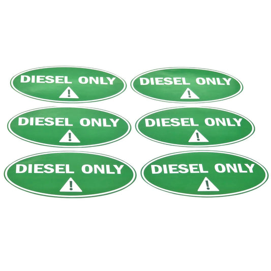 Diesel Only Sticker Decal Label for Fuel Tank - Weatherproof Vinyl Truck