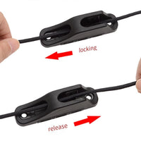 Boat Clam Cleats 2PCS Quick Grip Lock for 46mm Nylon Rope for Kayak/Marine