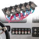 12/24V 6-Gang Rocker Switch Panel Waterproof with 10A Fuses for Boats/RVs