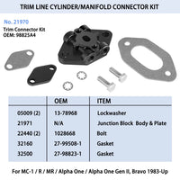 Trim Line Cylinder Connector Kit for MerCruiser Alpha/Bravo (1985-1995)