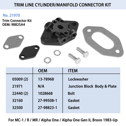 Trim Line Cylinder Connector Kit for MerCruiser Alpha/Bravo (1985-1995)