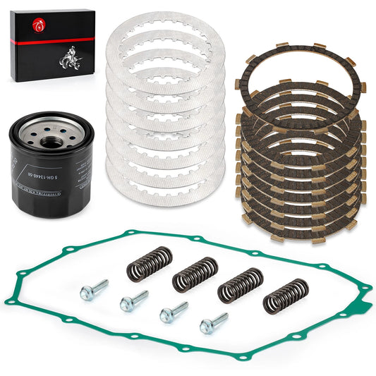 Clutch Kit Friction Plates Oil Filter for Honda Shadow ACE 750 VT750CD 1998-2003