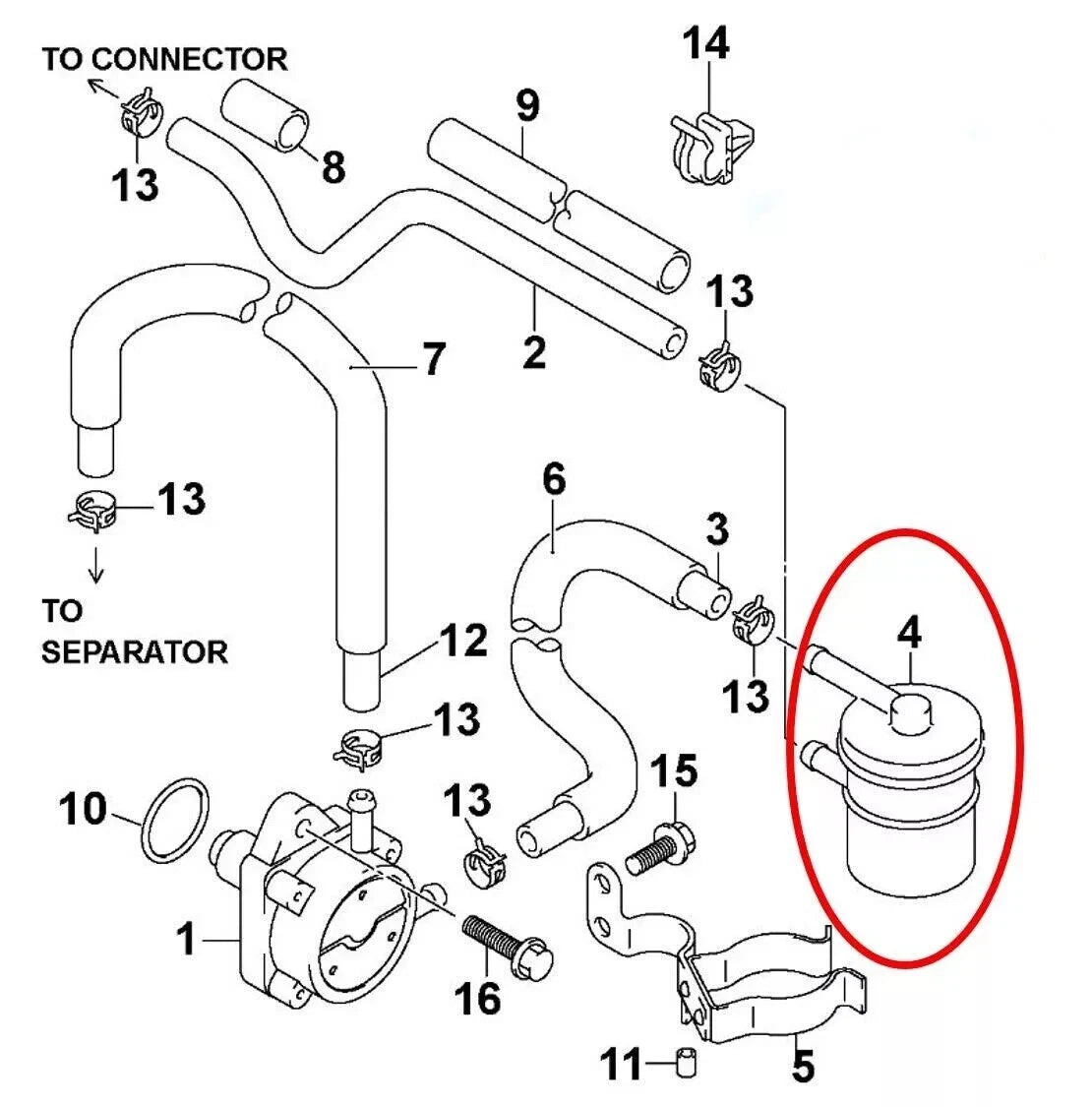 Fuel Filter for Suzuki DF25/DF30/DF40/DF70/DF115/DF140