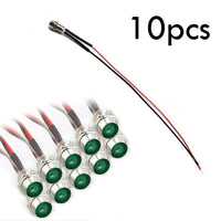 8mm LED Indicator Light Boat DC 12V Green IP65 Lamp for Marine Dash Panel