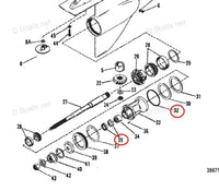 Lower Unit Gearcase Seal Kit for Mercruiser BRAVO II (1990-2000)