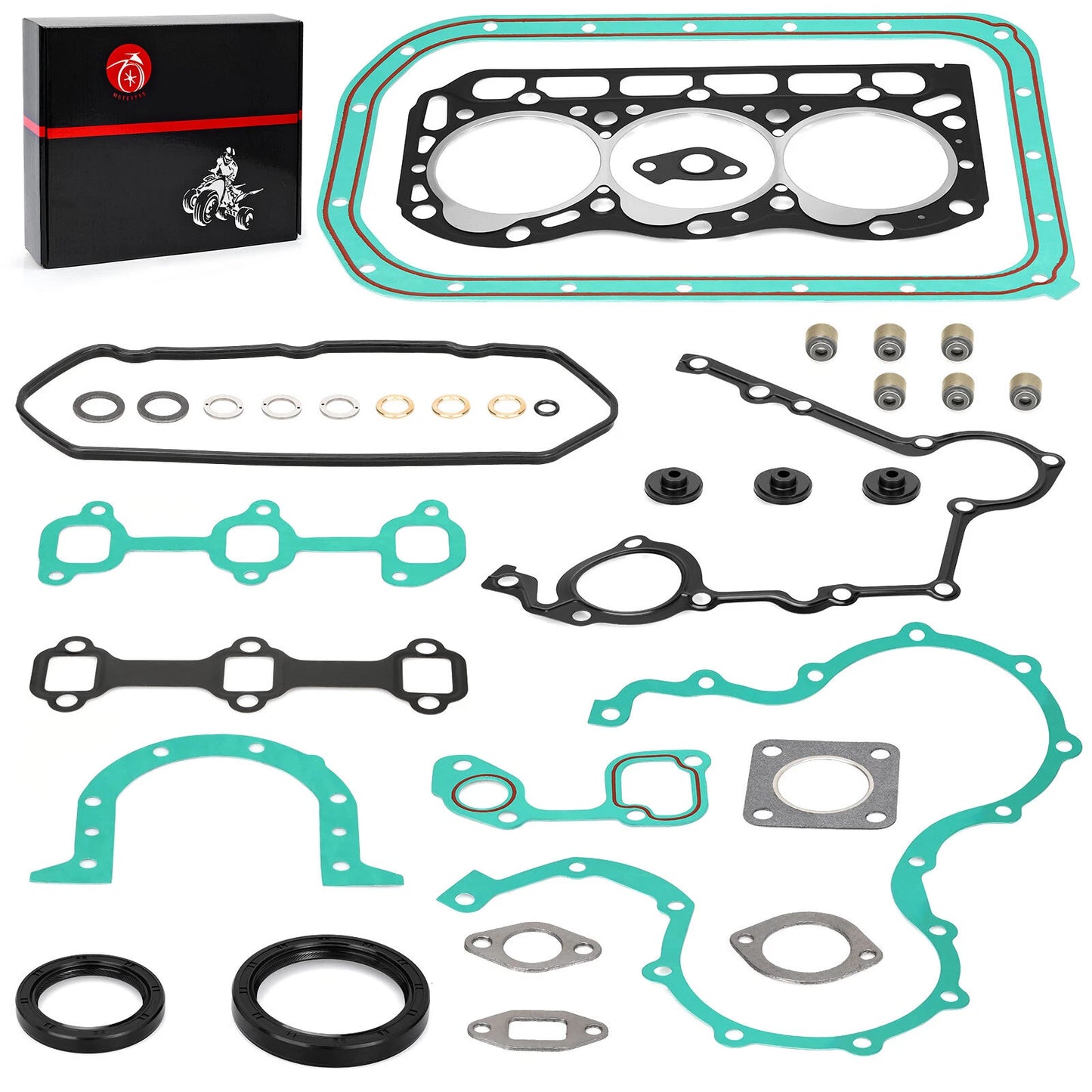 Engine Top End Gasket Rebuild Kit for Kawasaki Mule 2510/3010/4010 Diesel