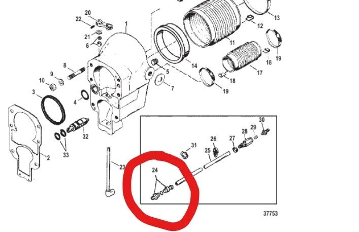 Speedometer Hose Coupling Kit for MerCruiser Alpha One