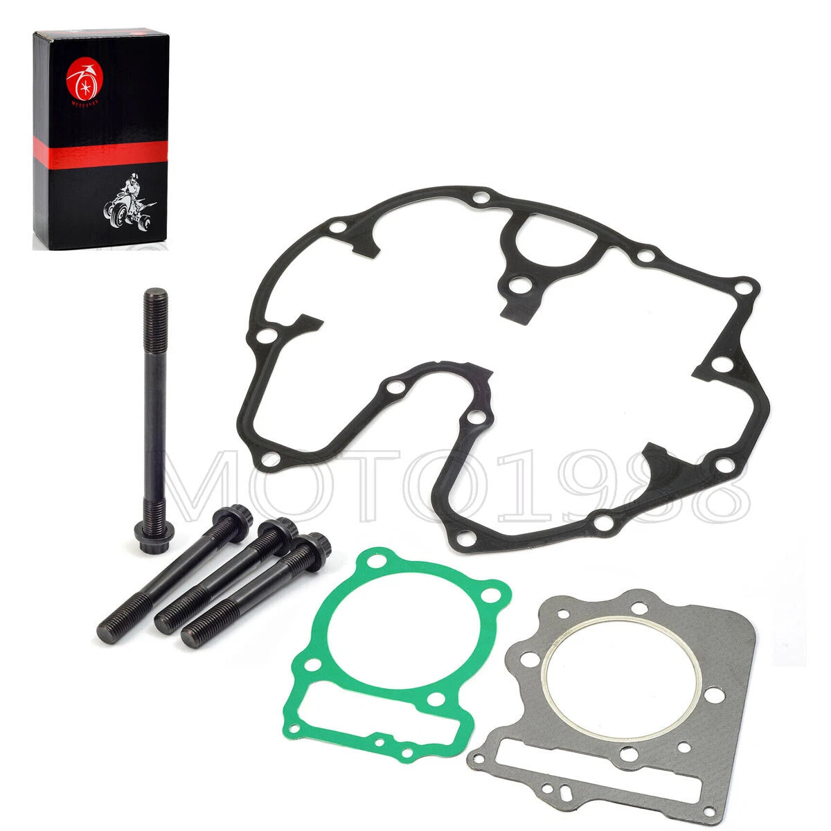 Cylinder Head Studs Nut Kit & Gasket Set for Honda TRX400X/400EX