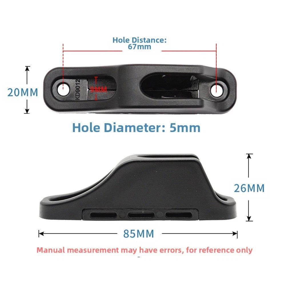Compact Reinforced Nylon Rope Clamp for Boat/Kayak Fishing Rigging