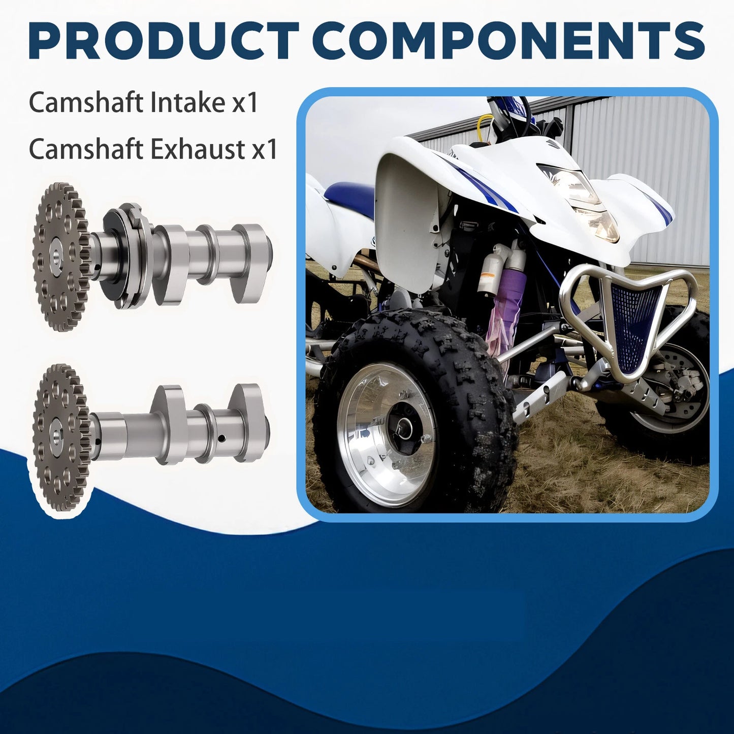 Intake Exhaust Timing Camshaft for Kawasaki KFX400 (2003-2006)