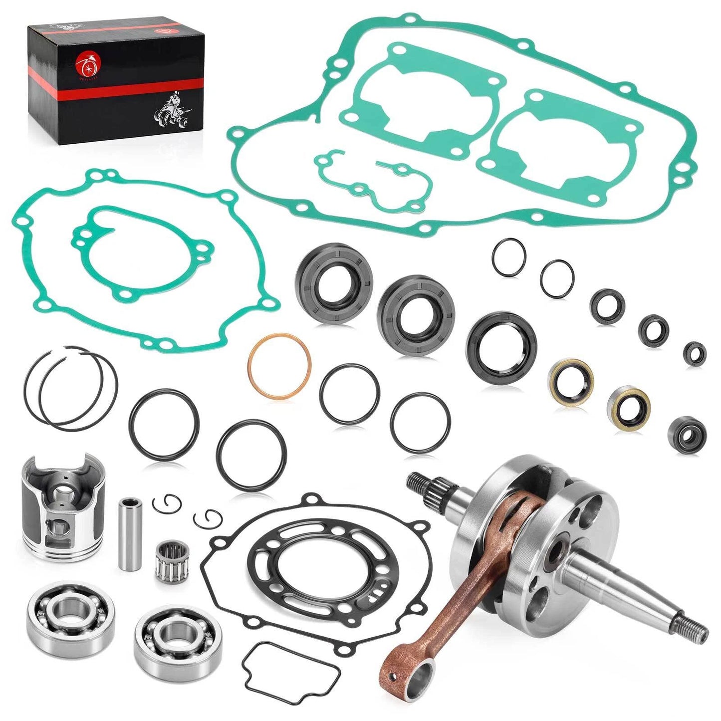 Engine Rebuild Kit for Kawasaki KX100 (2006-2013) Crankshaft Piston Gaskets