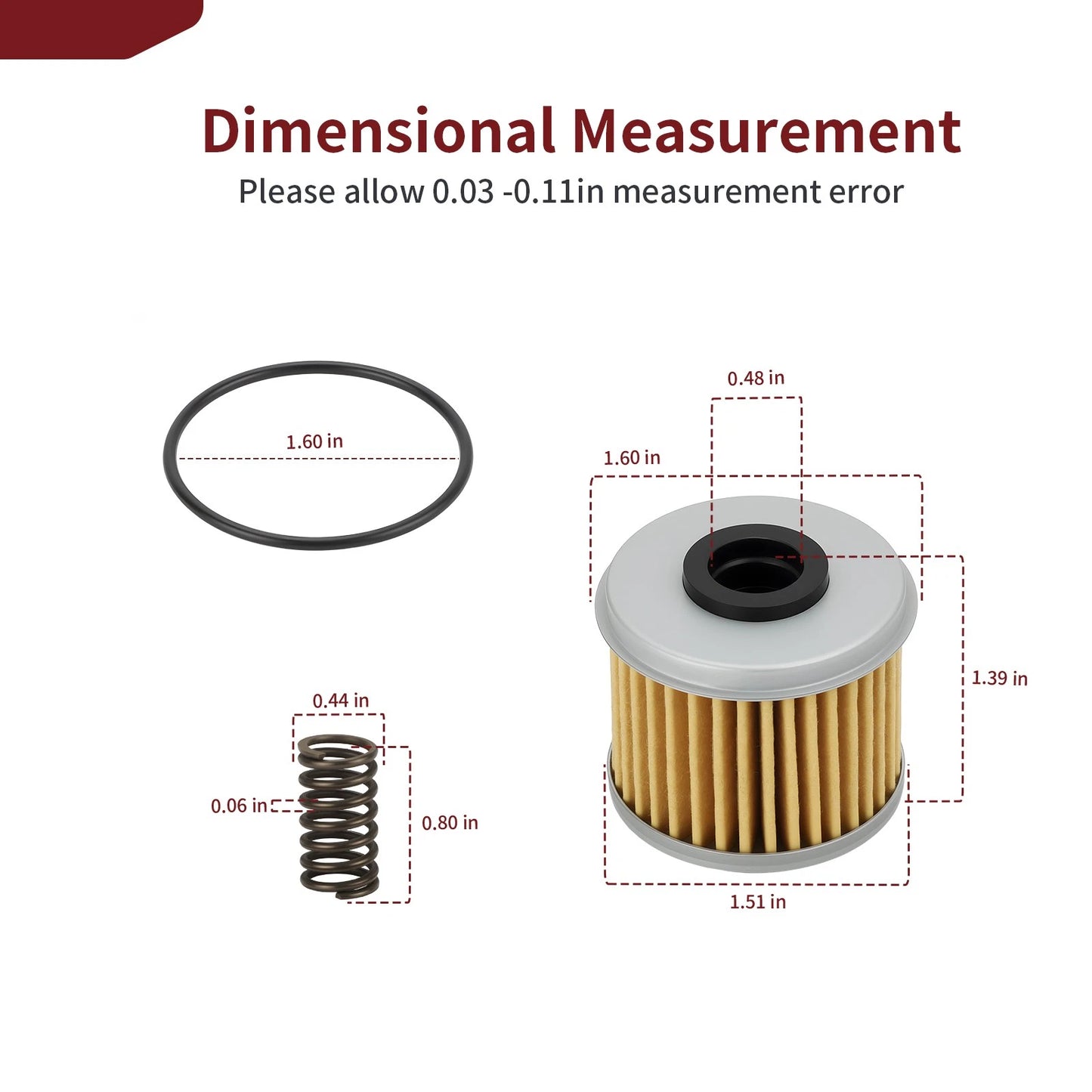 Oil Filter w/ O-Ring for Honda CRF150R/CRF250R/CRF250X/CRF450