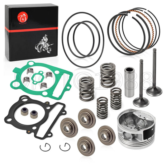 Top End Piston Intake Exhaust Valve Gasket Kit for YAMAHA Grizzly/Bruin 350