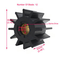 Raw Sea Water Pump Impeller Repair Kit for Jabsco Spline 09-819B