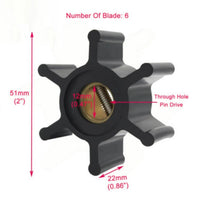 Sea Water Pump Impeller w/Oring for Yanmar 2GM/2YM/3GM/3YM