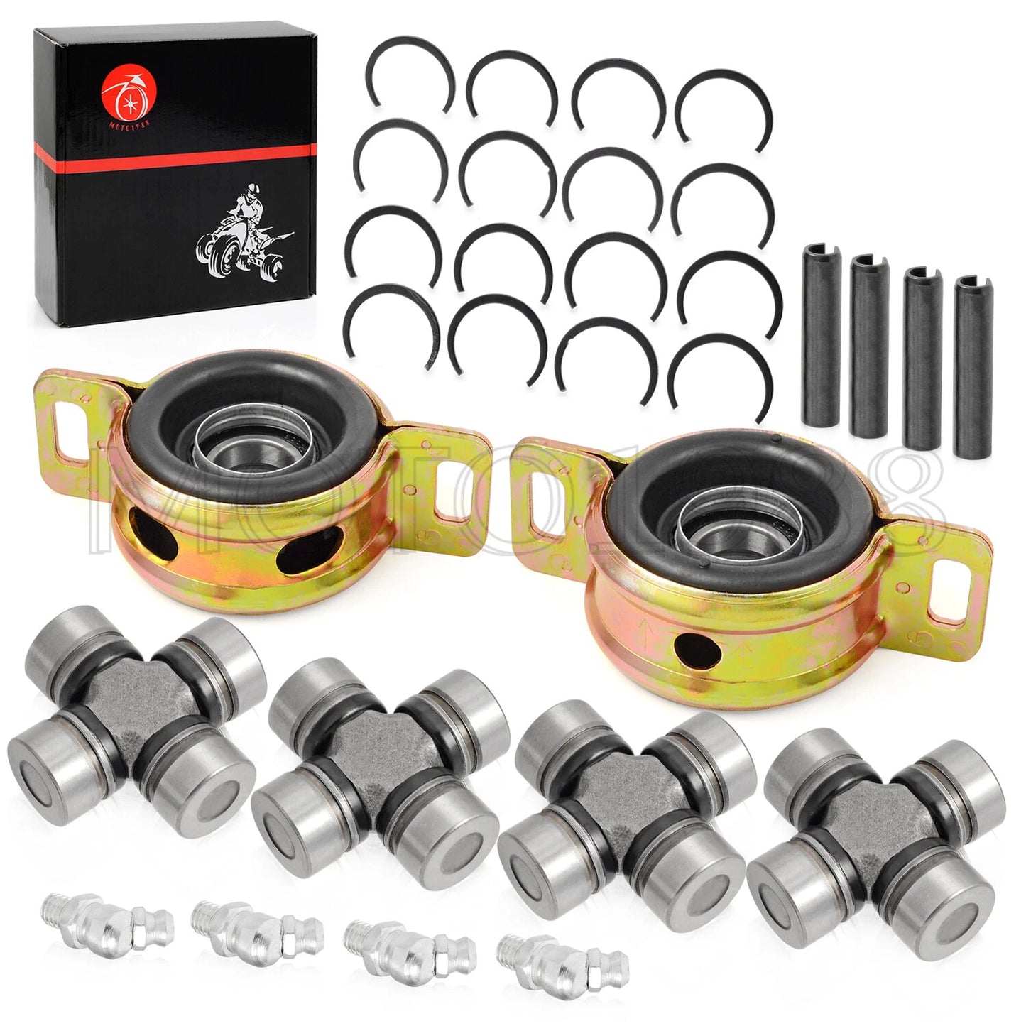 Front Rear Prop Shaft Bearing & U-Joint for Polaris General 4 XP 1000 (2021)