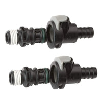 2Pcs Universal Male/Female Sprayless Connector for Marine Applications