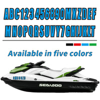 Boat Registration Numbers & Letters Sticker 3" A-Z & 0-9 Blue