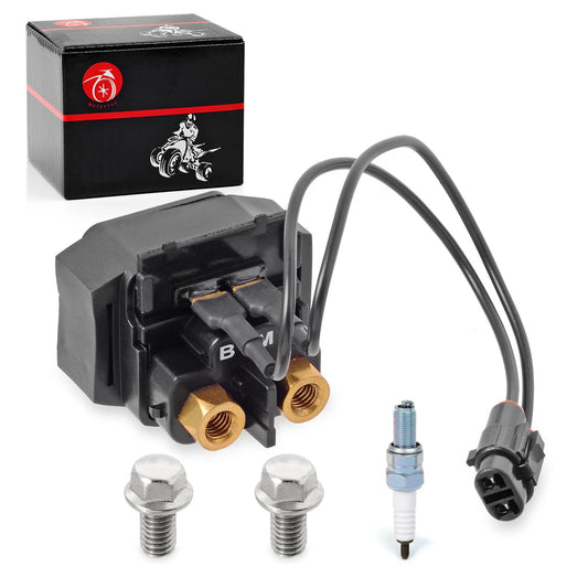 Starter Relay Solenoid & Spark Plug for Yamaha Grizzly 600 YFM600FH (2000-2001)