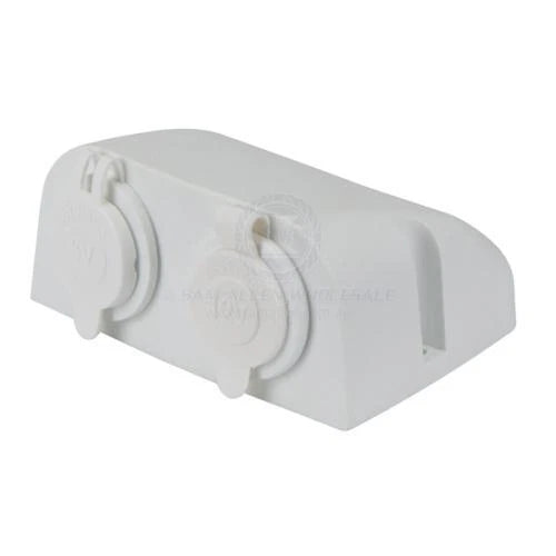 12/24V USB Charger Combo with Power Socket for Boat Caravan 4WD Surface Mount