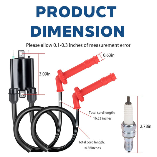 Ignition Coil & Spark Plug for Honda 30510-KT7 30752-MV9 (P/N 30510-KT7-023)