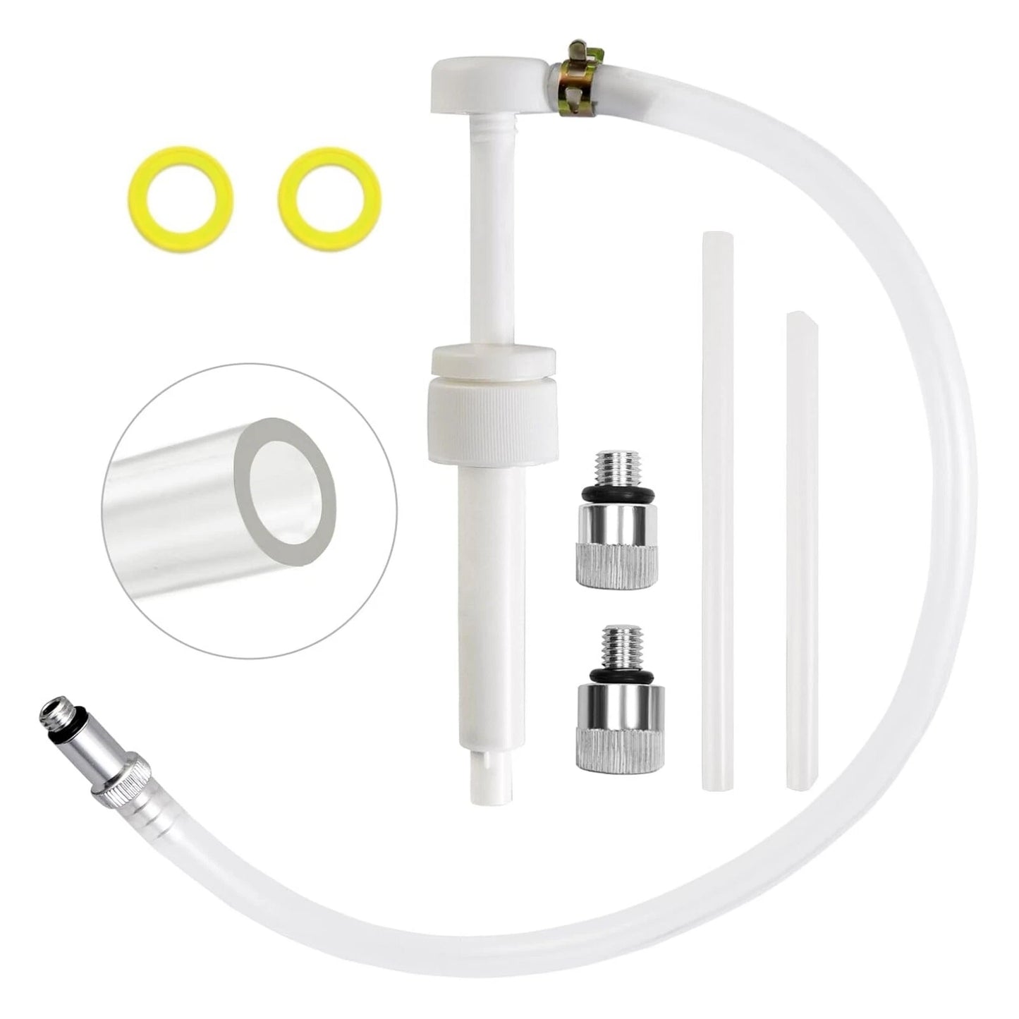 Lower Unit Gear Oil Pump 3/8" 8mm/10mm Adapters for Quart Bottles