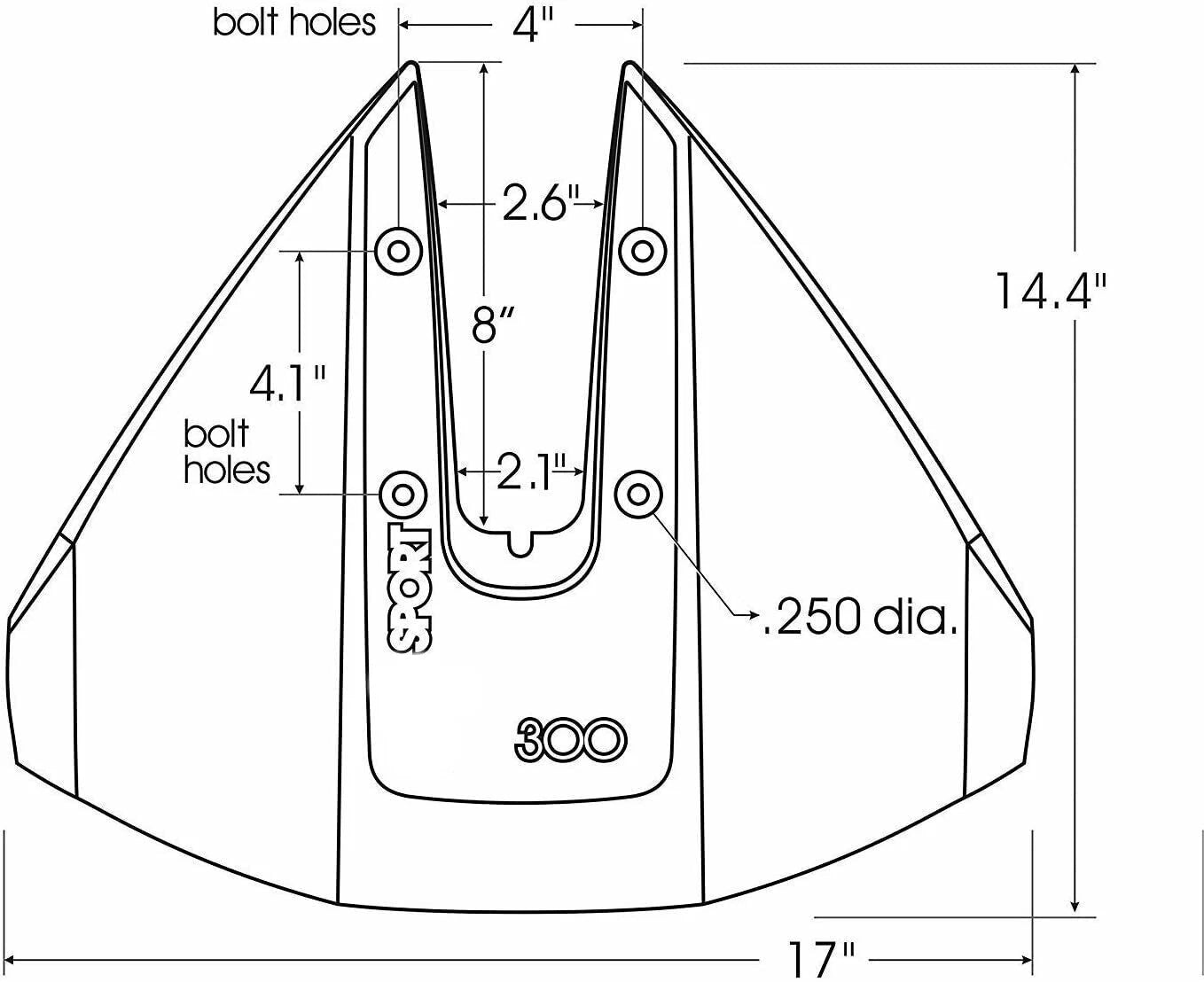 Hydro Foil for RM Sport 300 Turbo Outboard High Performance Grey
