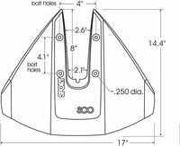 Hydro Foil for RM Sport 300 Turbo Outboard High Performance Grey